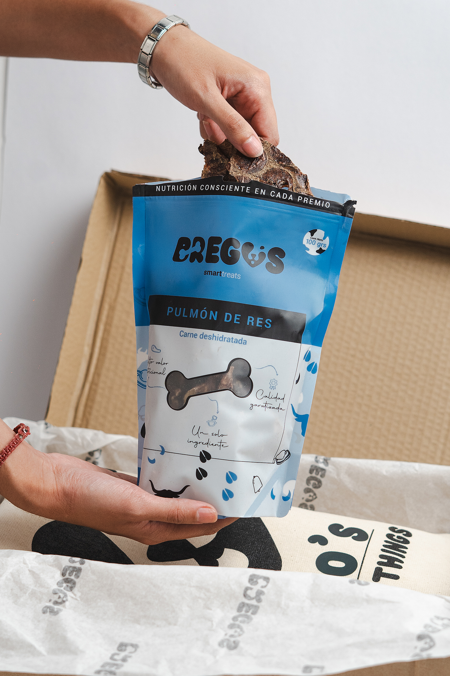 Pulmón de Res Deshidratado 100% Natural – 100g