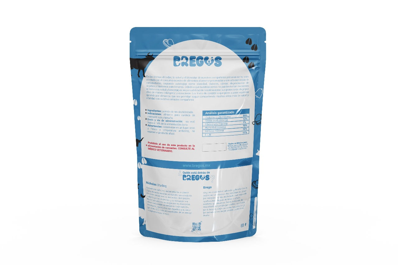 Pulmón de Res Deshidratado 100% Natural – 100g